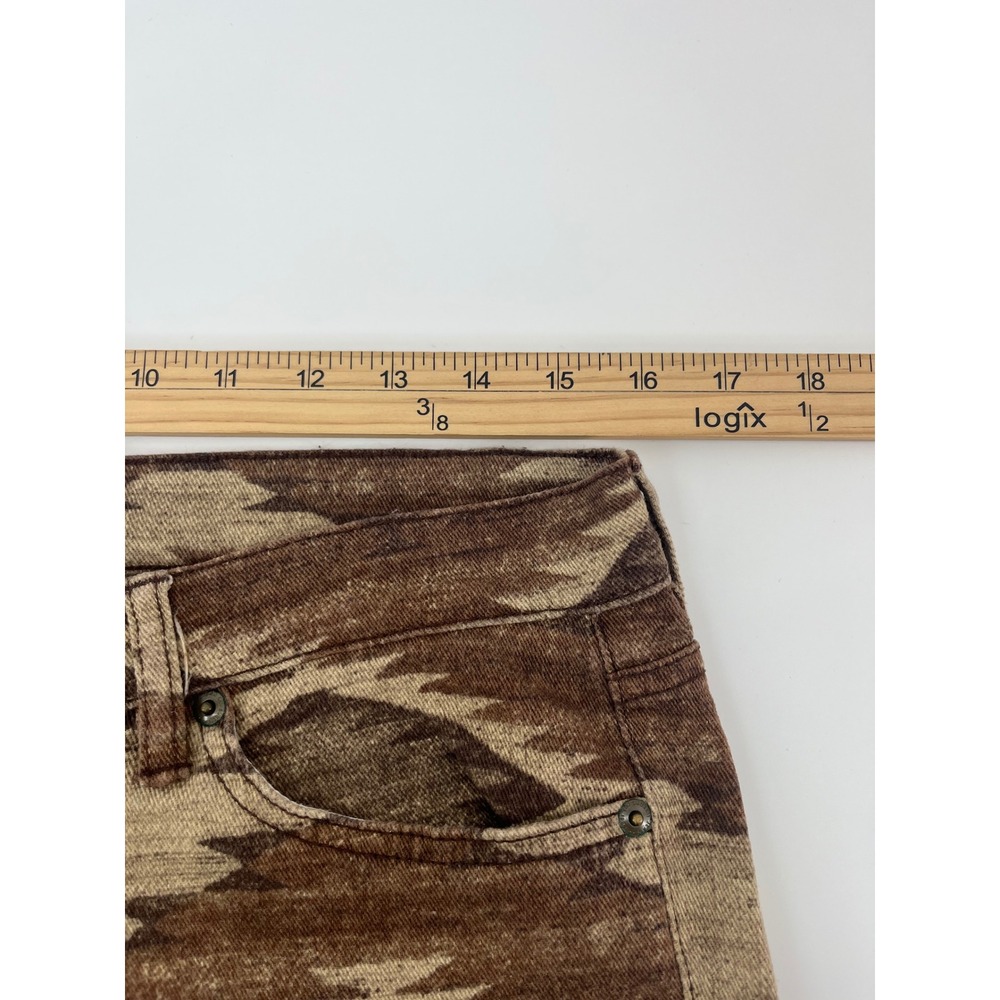 Lauren Jeans Co Ralph Lauren Skinny Pants Womens 10 Brown Southwest Aztec Print - Picture 4 of 8